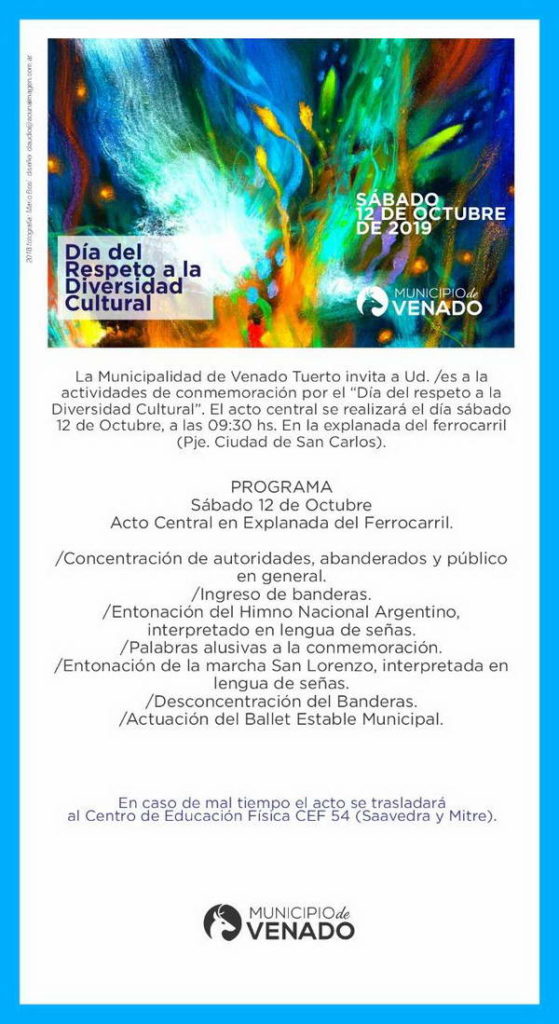 Anuncian acto oficial del Día del Respeto a la Diversidad Cultural