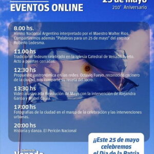 Celebración del 210 Aniversario de la Revolución de Mayo sin acto público