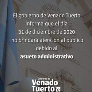 Asueto municipal para la jornada del 31 de diciembre