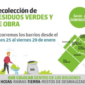 Recolección de restos verdes y de obra