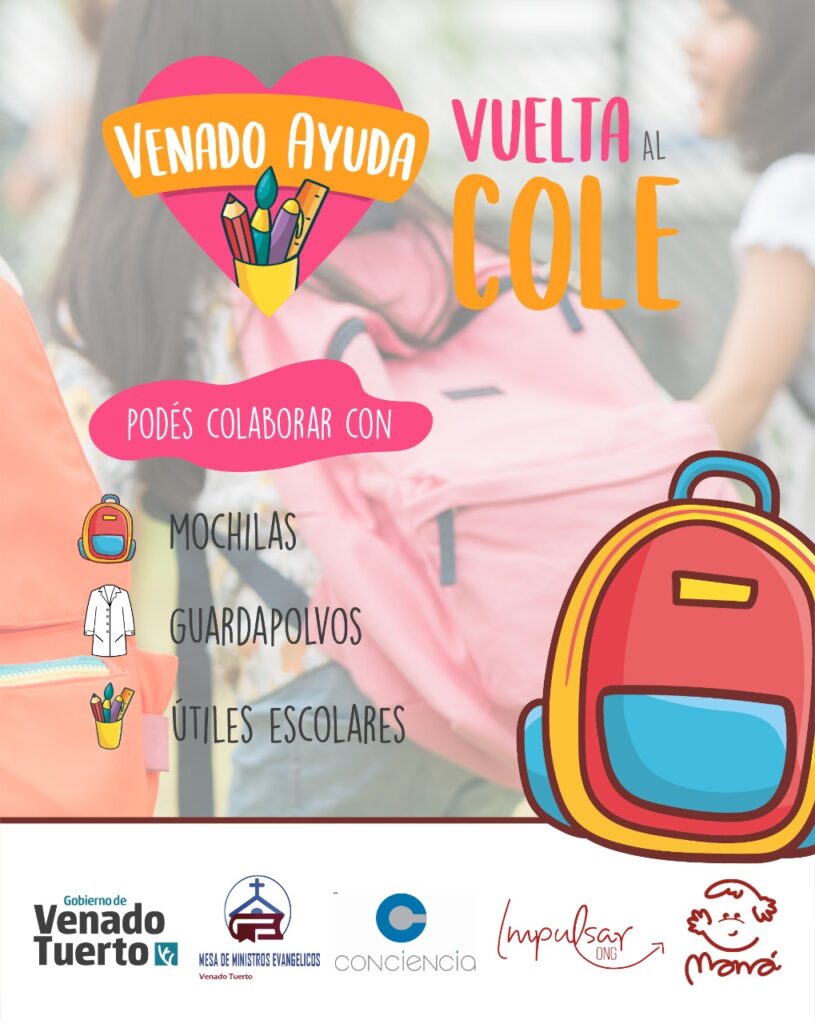 El Municipio y distintas instituciones de la ciudad impulsan Venado Ayuda “Vuelta al Cole”