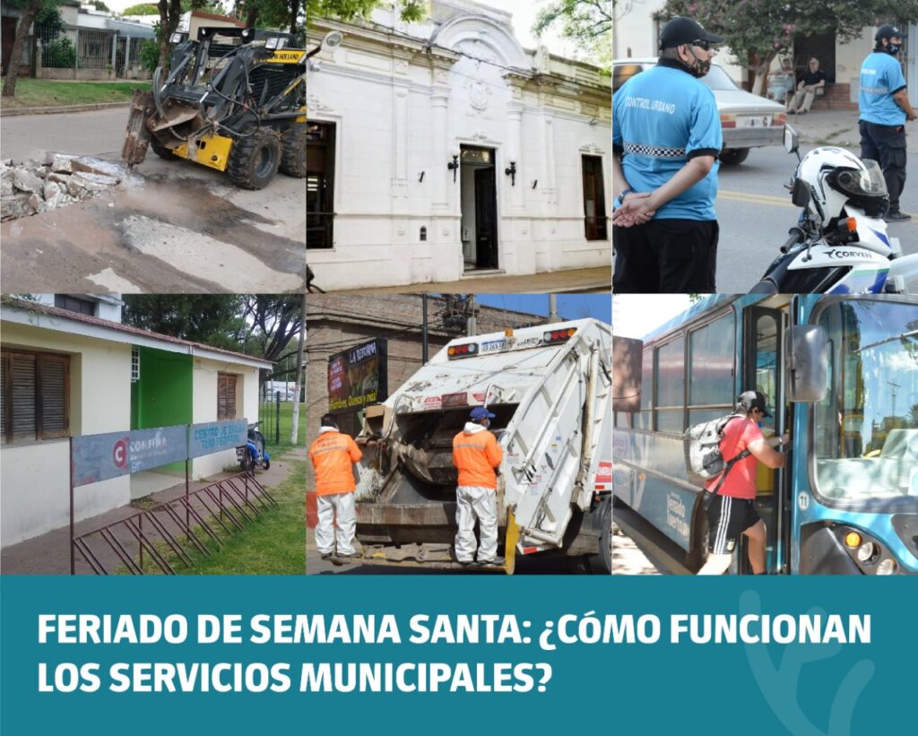 Servicios Municipales reducidos durante el feriado de Semana Santa