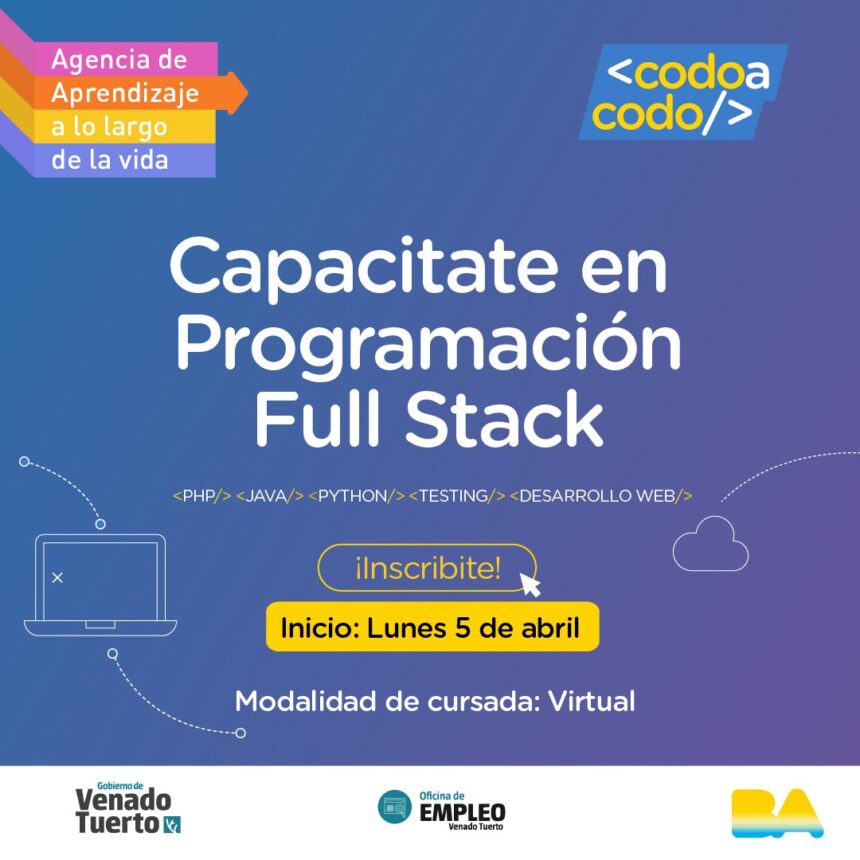 La Oficina Municipal de Empleo ofrece capacitación en el área de Programación