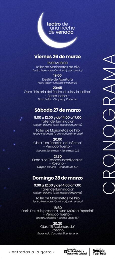 Un fin de semana especial con talleres y obras en “Teatro de una Noche de Venado”