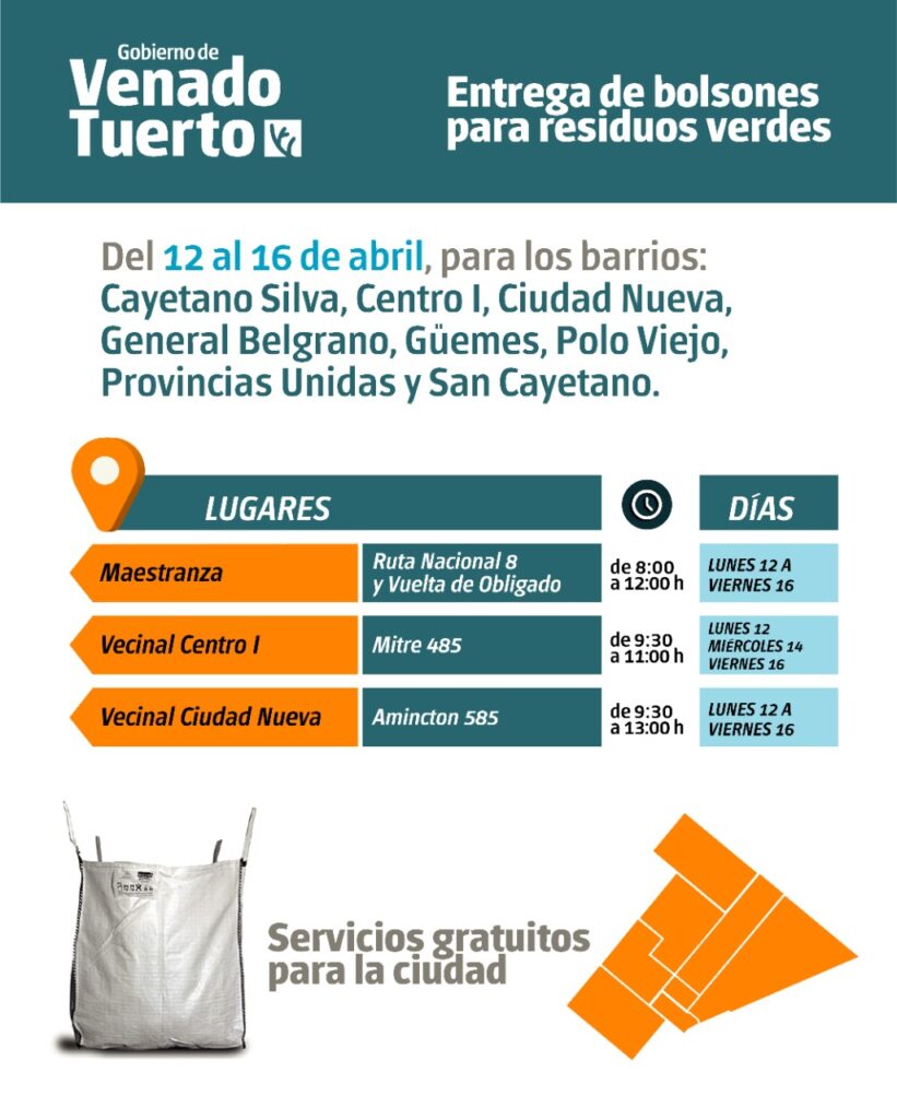Entrega de bolsones para la Recolección de Restos Verdes