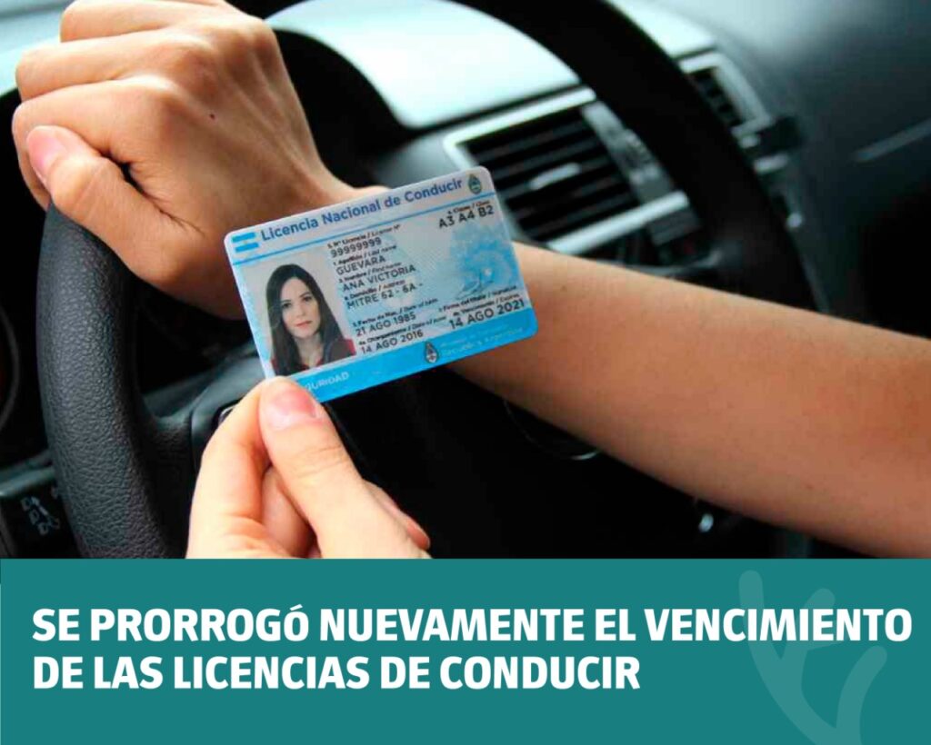 Se prorrogó nuevamente el vencimiento de las licencias de conducir