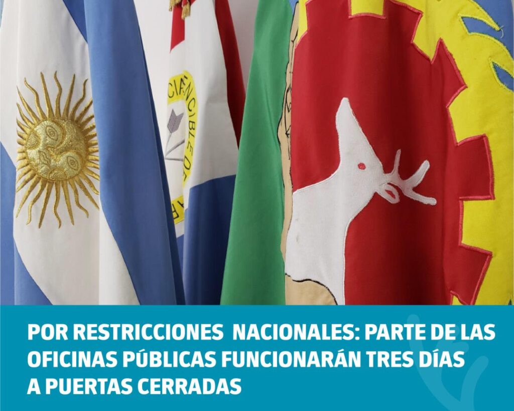 Por restricciones nacionales: parte de las oficinas públicas funcionarán tres días a puertas cerradas