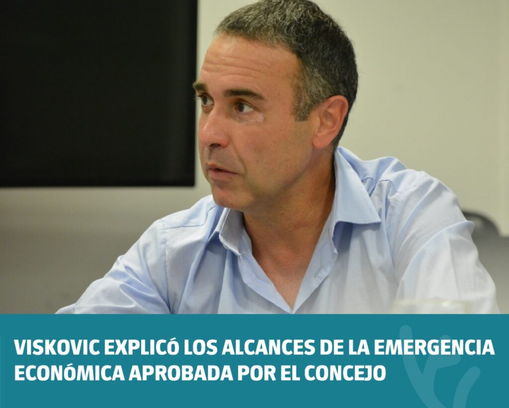 Viskovic explicó los alcances de la emergencia económica aprobada por el Concejo