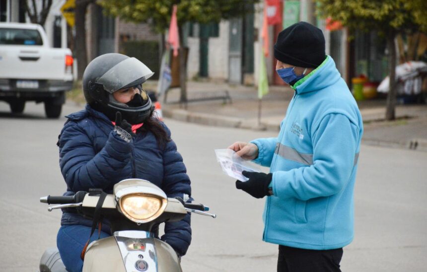 Con acciones de control y orden: aumentó el uso del casco en motos en Venado Tuerto