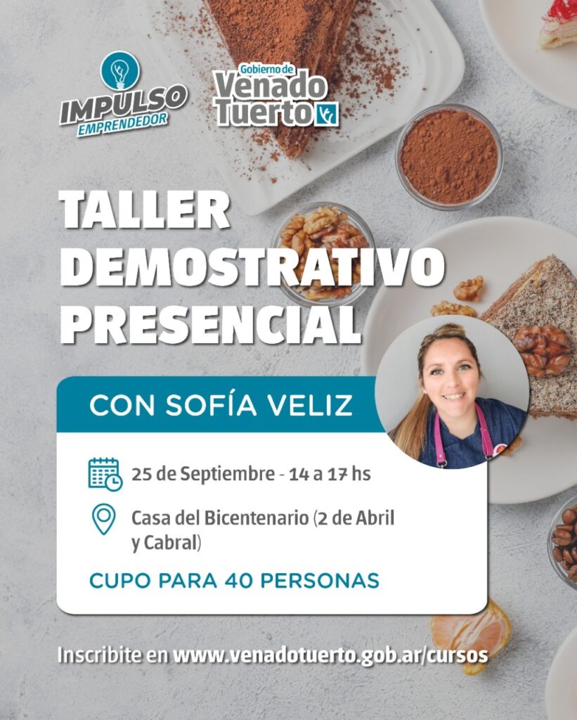 Taller Demostrativo Presencial para emprendedores de pastelería