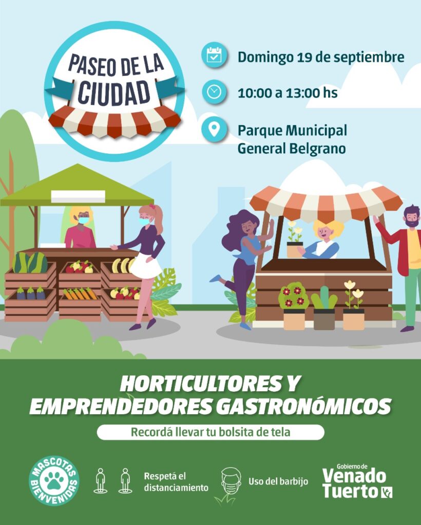 El “Paseo de la Ciudad” presenta Feria de Horticultores y Emprendedores Gastronómicos