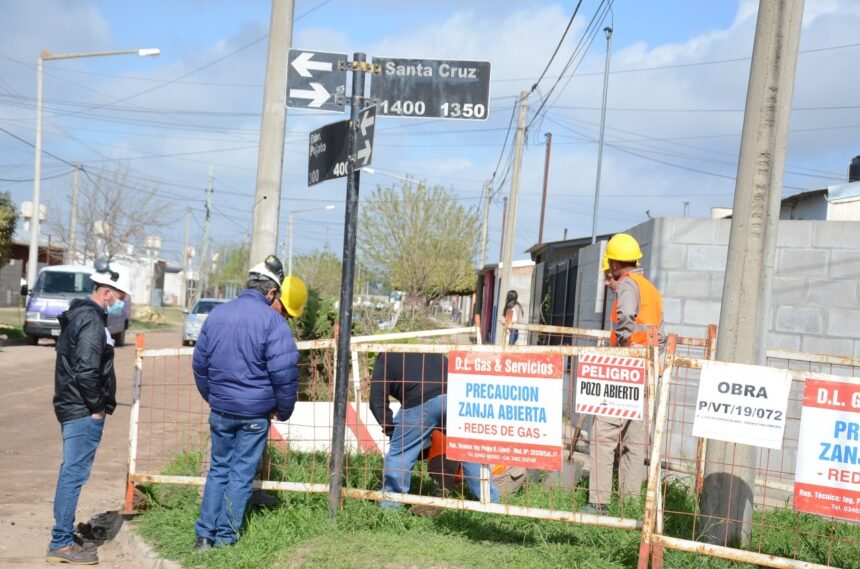 El Municipio inició los trabajos de extensión de redes de gas en barrios Santa Fe e Iturbide