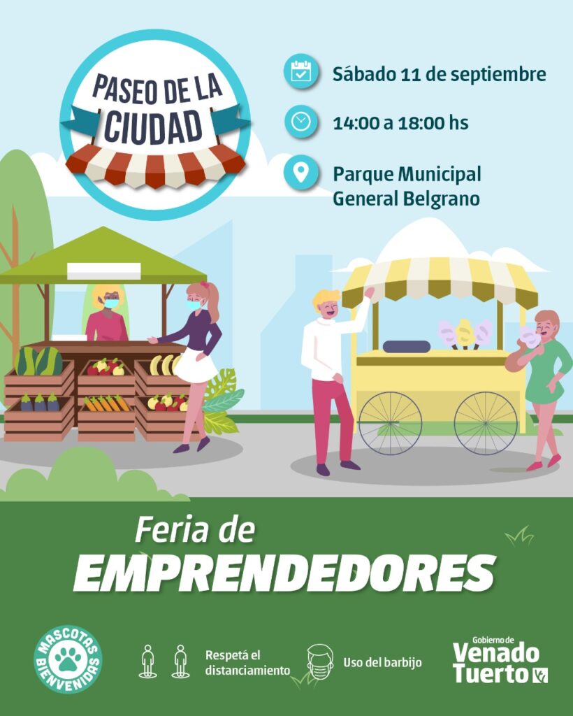 Este sábado hay feria de emprendedores en el Parque Municipal