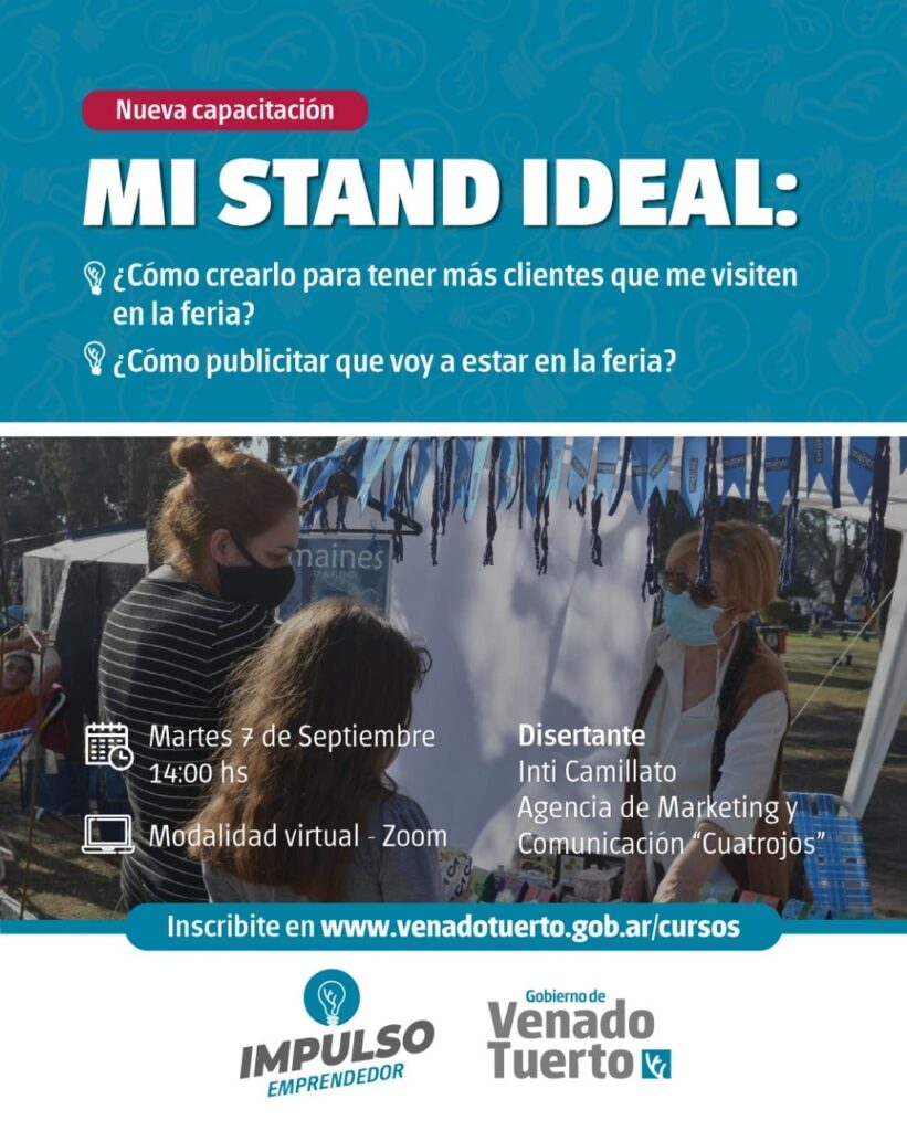 El programa “Impulso Emprendedor” capacitará sobre presentación de un stand ferial