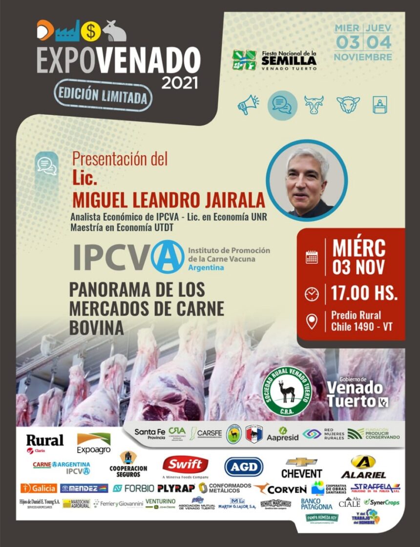 Analista del IPCVA ofrecerá un panorama de los mercados de carne bovina