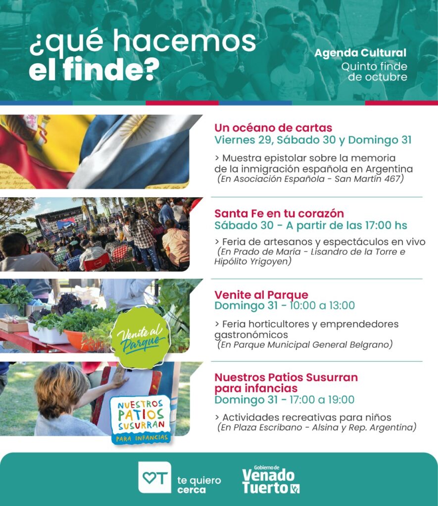 La Agenda Cultural: un nuevo fin de semana con actividades en la ciudad