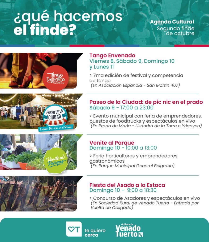 Lo que viene, lo que viene… ¿Qué hacemos el finde?