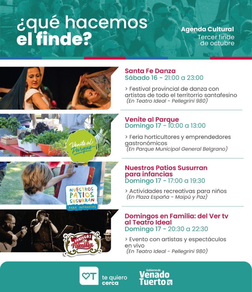 ¿Qué hacemos este finde? siguen los eventos artísticos acompañados por el Gobierno municipal