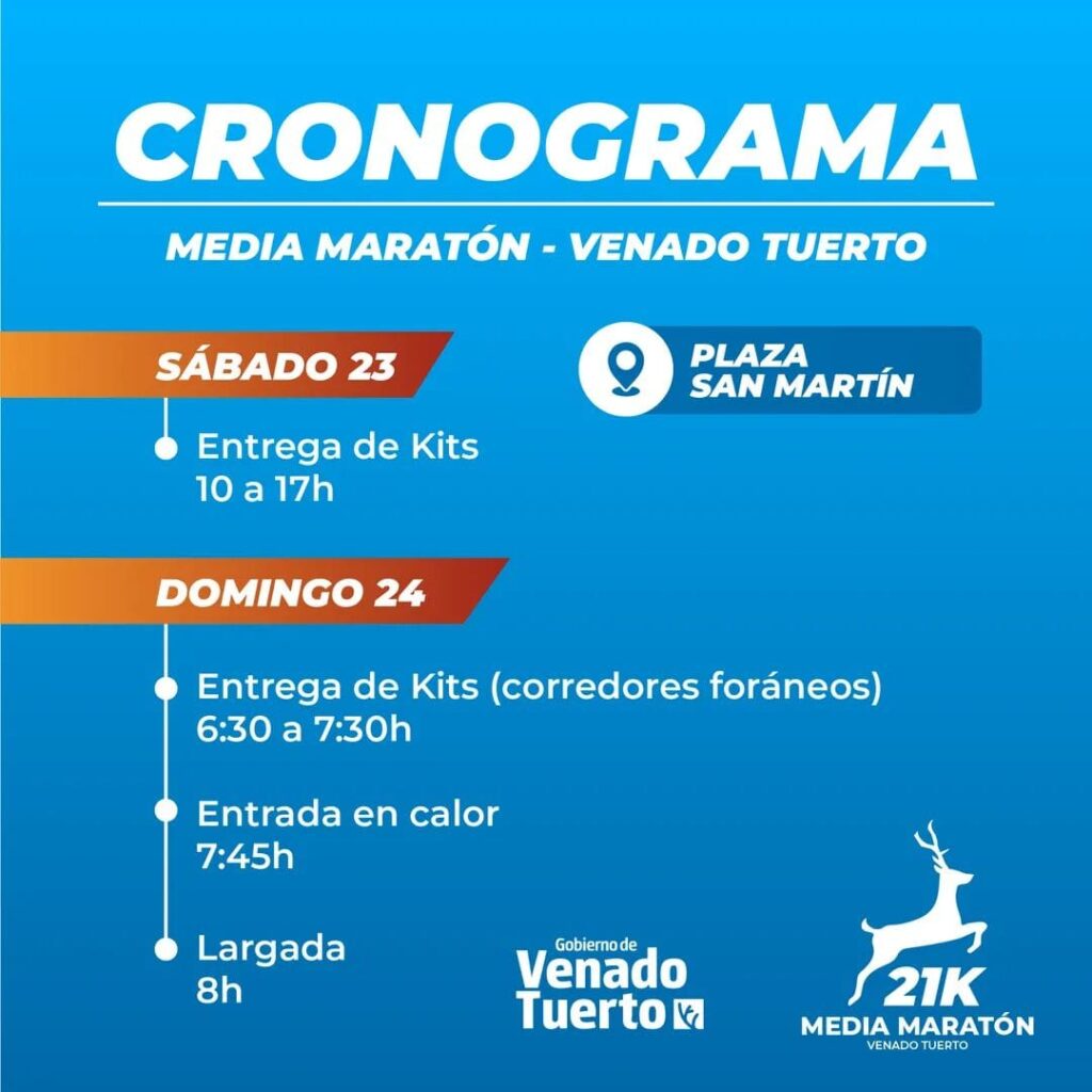 Todo preparado para la Media Maratón Venado Tuerto