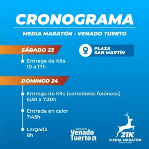 Todo preparado para la Media Maratón Venado Tuerto Todo preparado para la Media Maratón Venado Tuerto