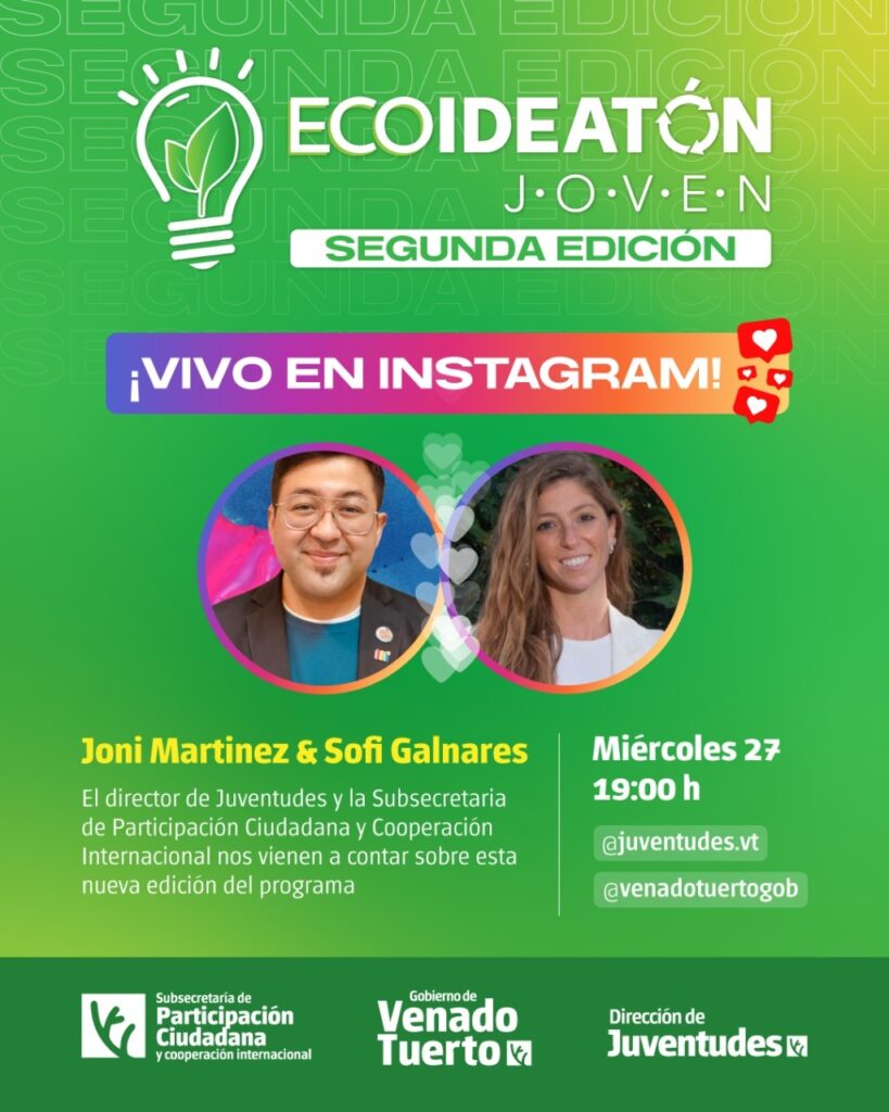 Vivo en Instagram para contar todo sobre la segunda edición del Eco Ideatón