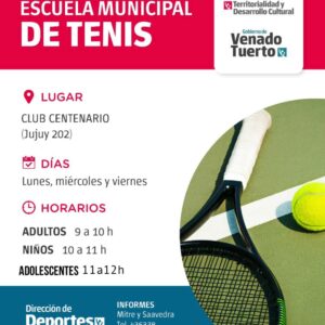Escuela Municipal de Tenis: el “deporte blanco” tiene un espacio gratuito y para todas las edades