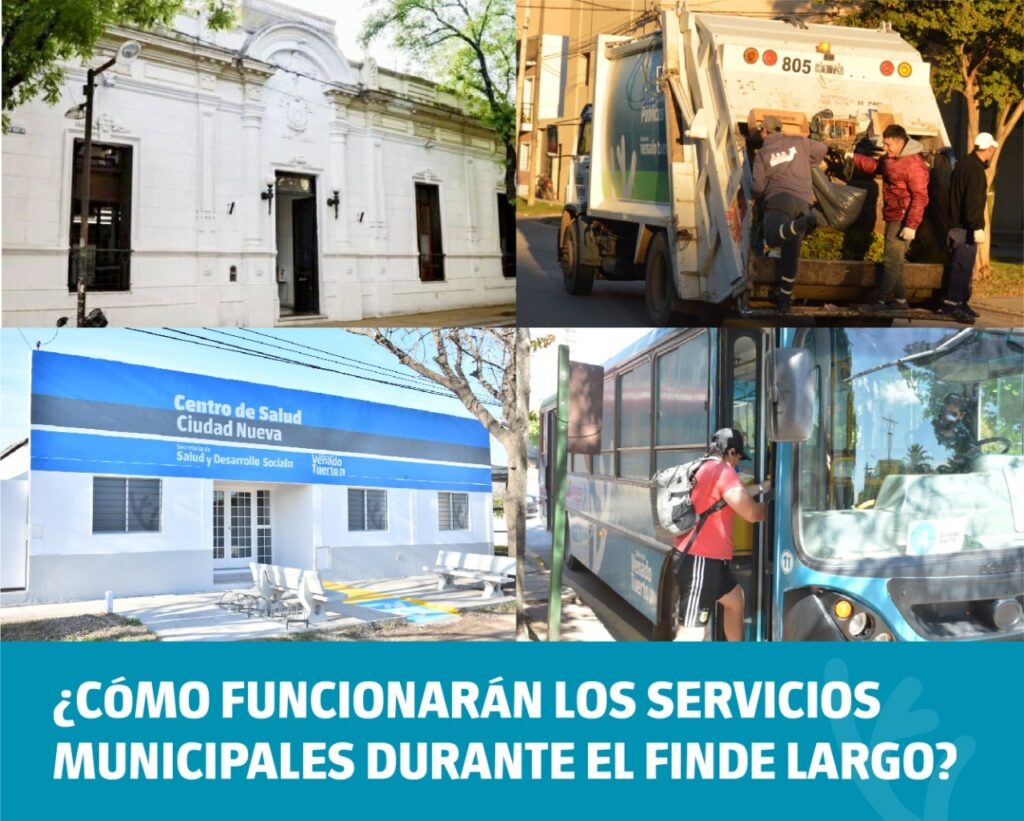 ¿Cómo funcionarán los servicios municipales durante el fin de semana largo?