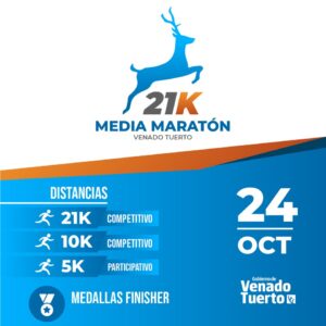El domingo 24 de octubre se realizará la Media Maratón Venado Tuerto organizada por el Gobierno municipal El domingo 24 de octubre se realizará la Media Maratón Venado Tuerto organizada por el Gobierno municipal