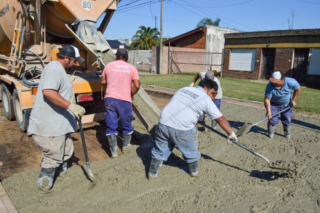 El Gobierno de Venado Tuerto hormigonó siete cuadras en lo que va del mes