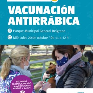 Salud animal: nueva jornada de vacunación antirrábica en el Parque Municipal