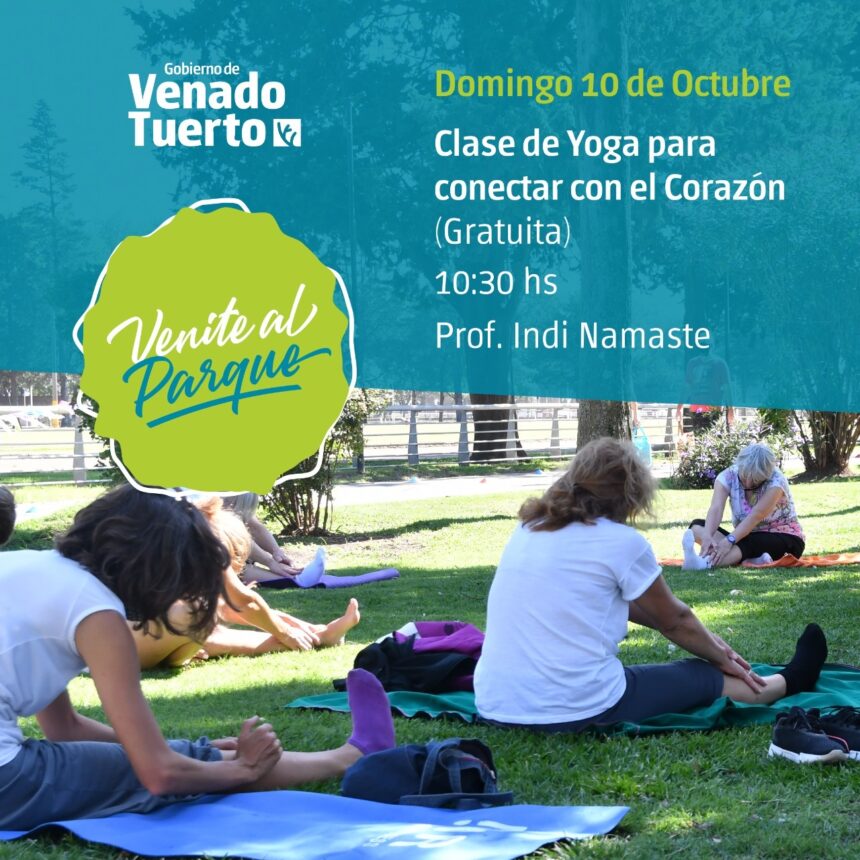 El Paseo Ferial “Venite al Parque” ofrecerá una clase de yoga gratuita