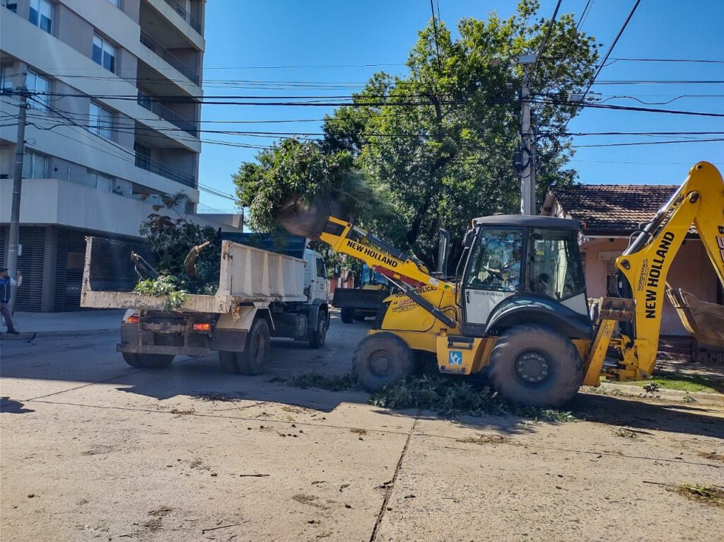 Las cuadrillas del Gobierno municipal siguen trabajando en los barrios tras la fuerte tormenta