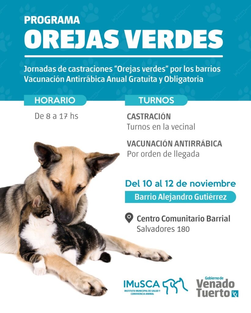 Servicios del programa “Orejas Verdes” en barrio Alejandro Gutiérrez