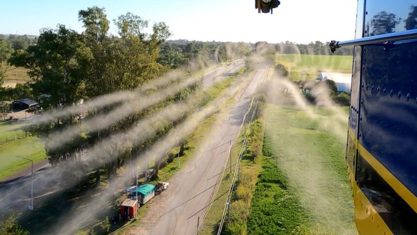 El Municipio realizó una nueva aplicación aérea para el control de mosquitos