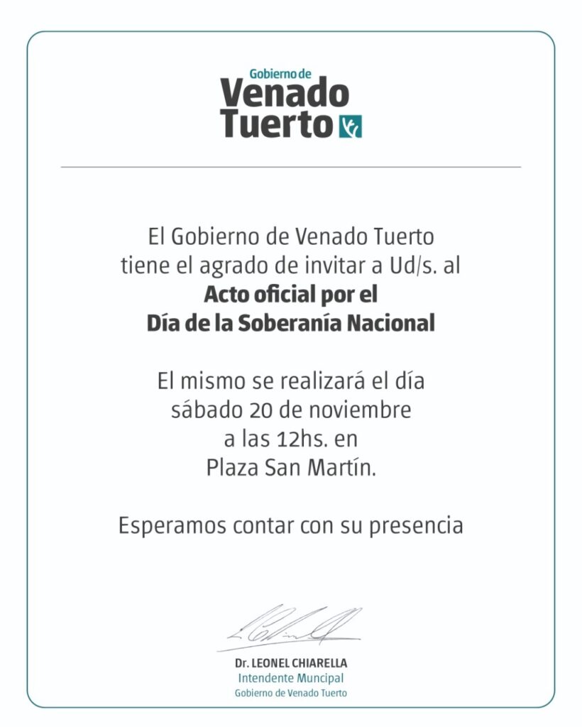 Acto oficial por el Día de la Soberanía Nacional