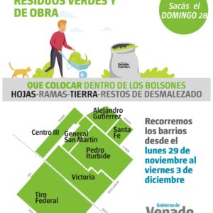 Recolección de restos verdes y de obra- Domingo 28 de noviembre