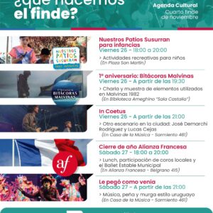 Último finde de noviembre con multiplicidad de actividades culturales en la ciudad