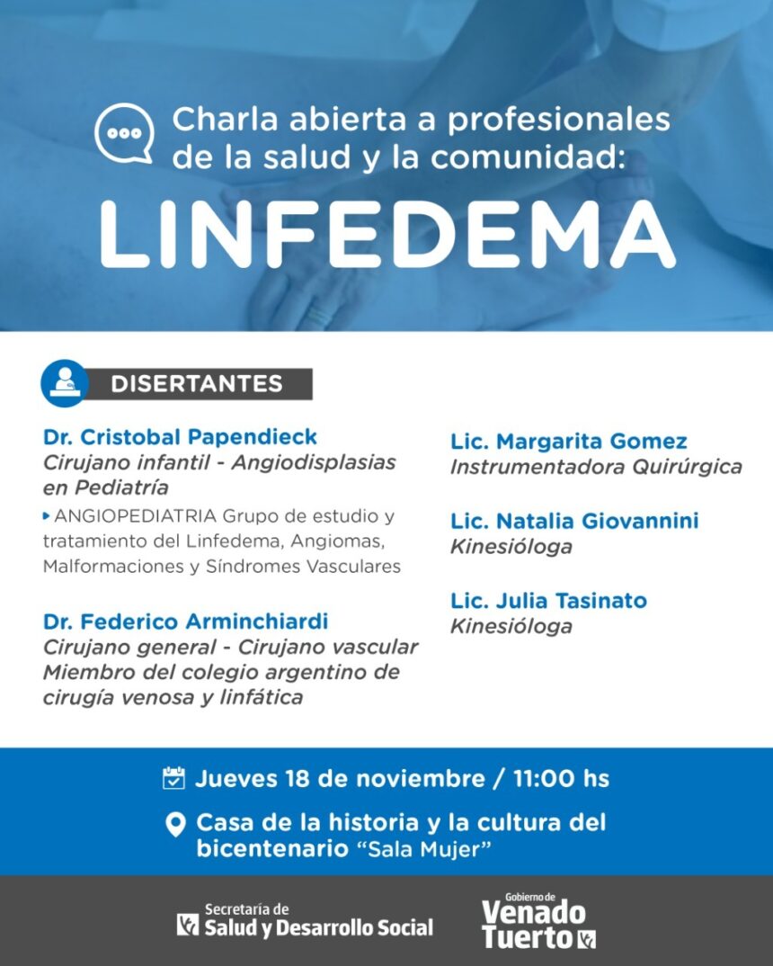 Charla abierta sobre Linfedema con destacados especialistas
