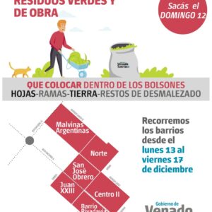 Recolección de Restos Verdes y de obra-Domingo 12 de diciembre