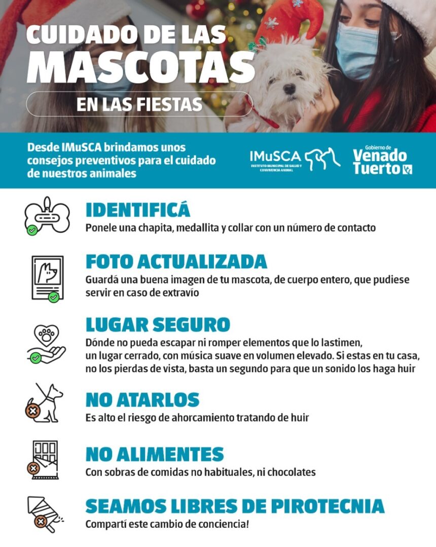 Cuidado de nuestras mascotas durante las fiestas