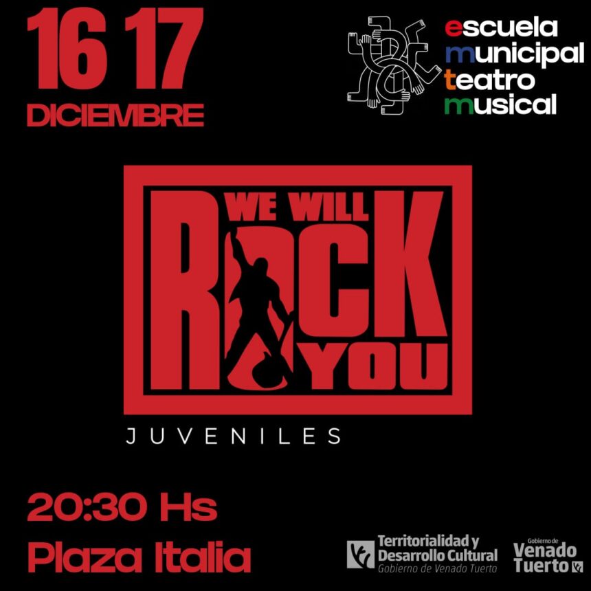 “We Will Rock You”, el espectáculo de la Escuela de Teatro Musical, se reprogramó para 16 y 17 de diciembre