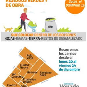 Recolección de Restos Verdes y de Obra- Domingo 19 de diciembre