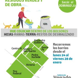 Recolección de restos verdes y de obra-Domingo 23 de enero