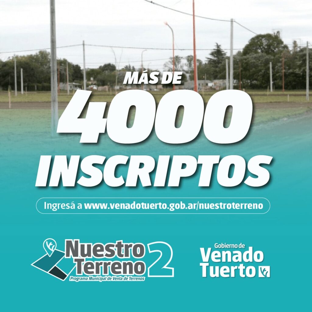 Ya son más de 4 mil los vecinos inscriptos para el segundo sorteo de Terrenos Municipales