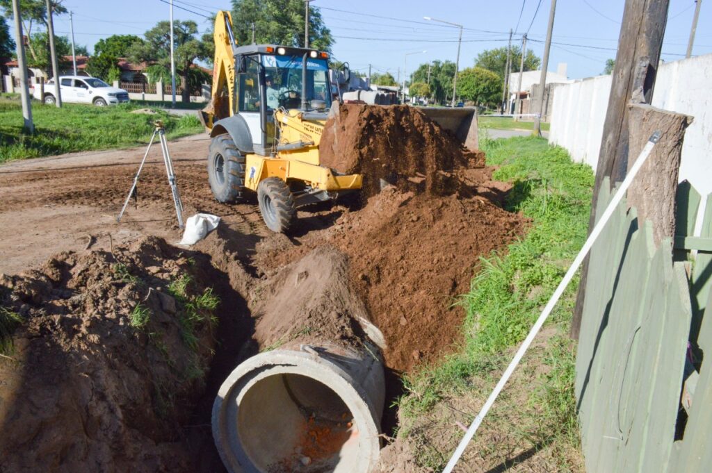 El Gobierno Municipal avanza en la construcción de desagües en calle Aufranc