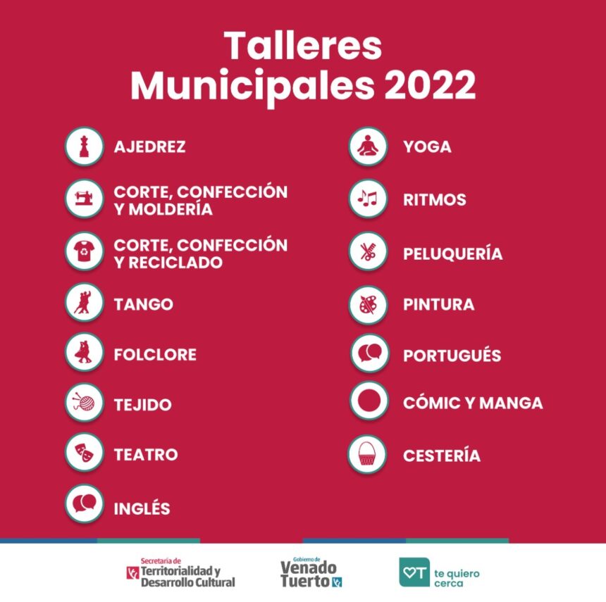 Inscripciones abiertas: el gobierno de la ciudad pone en marcha los talleres Municipales 2022