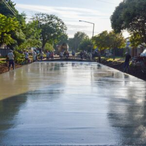 El Gobierno Municipal avanza con el hormigonado de una nueva cuadra