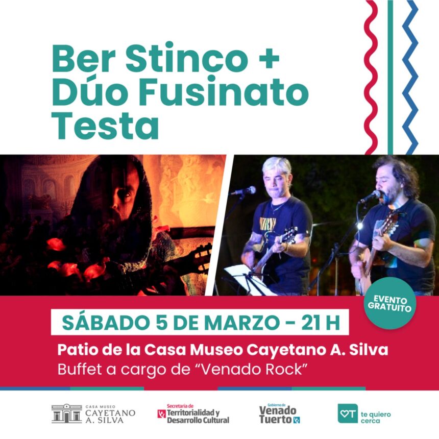 El Patio de la Casa Museo Cayetano Alberto Silva abre sus puertas a la música de Ber Stinco El Patio de la Casa Museo Cayetano Alberto Silva abre sus puertas a la música de Ber Stinco
