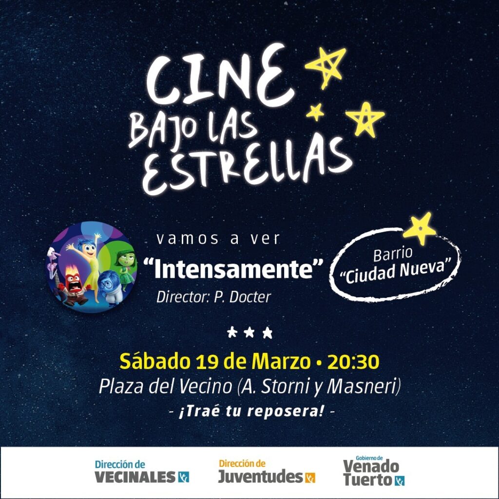Una función más: Cine bajo las Estrellas se despide con la película “Intensamente” en la plaza del Vecino