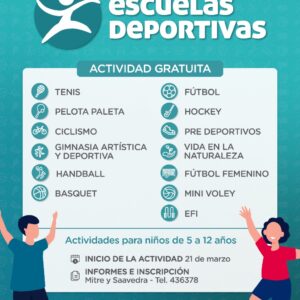 Comenzaron las Escuelas Deportivas gratuitas del Gobierno Municipal
